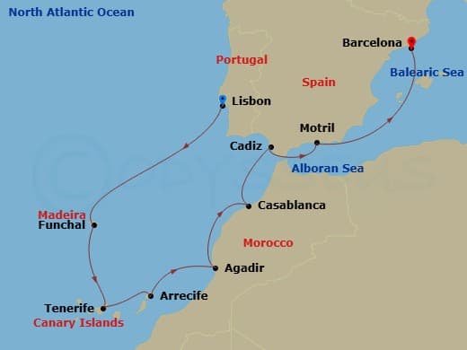 Cruise Itinerary Map
