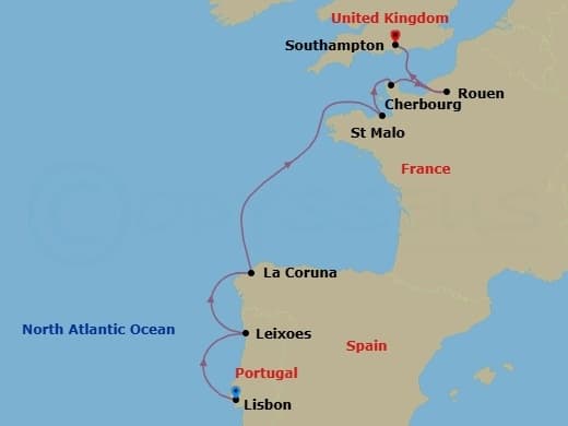 Cruise Itinerary Map