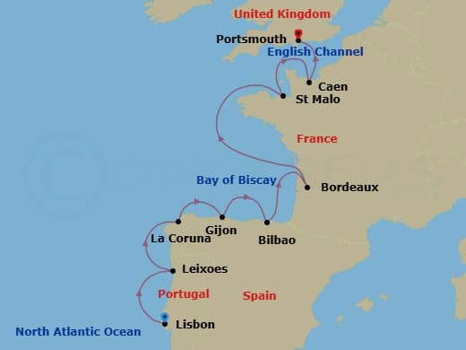 Cruise Itinerary Map