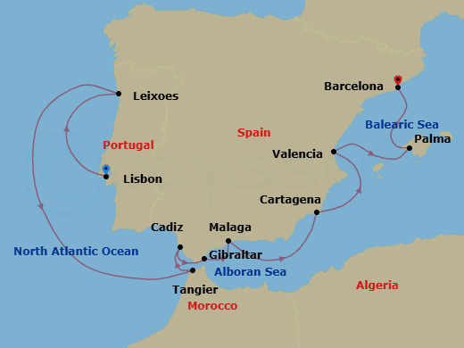 Cruise Itinerary Map