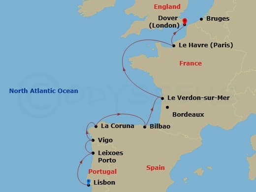 Cruise Itinerary Map