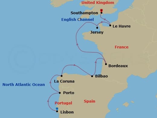 Cruise Itinerary Map