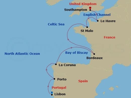 Cruise Itinerary Map