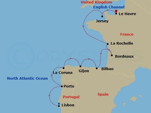 Cruise Itinerary Map
