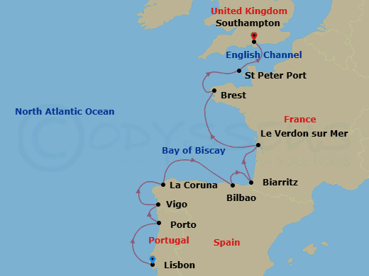Cruise Itinerary Map