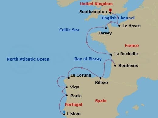 Cruise Itinerary Map