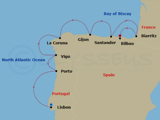 Cruise Itinerary Map