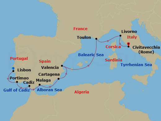 Cruise Itinerary Map