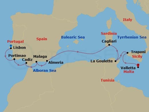 Cruise Itinerary Map