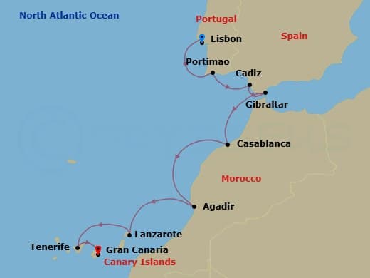 Cruise Itinerary Map