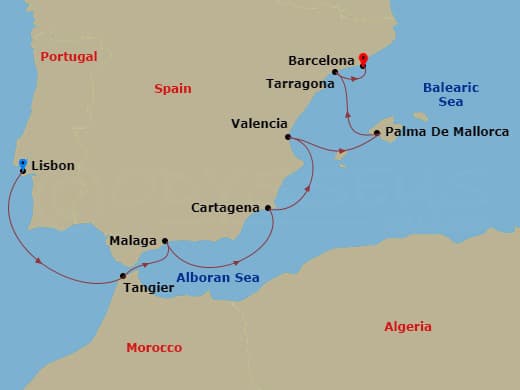 Cruise Itinerary Map
