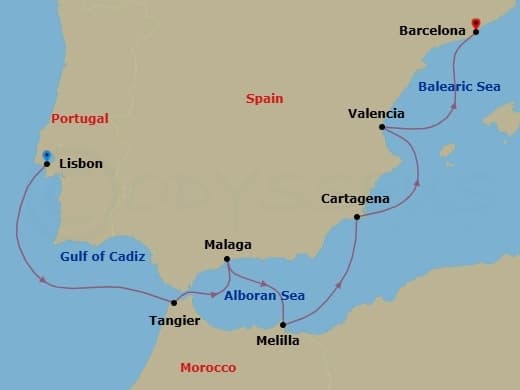 Cruise Itinerary Map