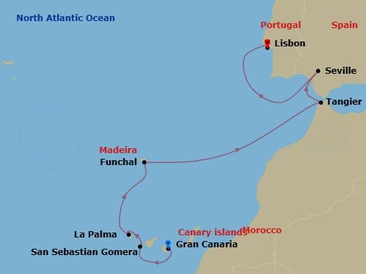 Cruise Itinerary Map