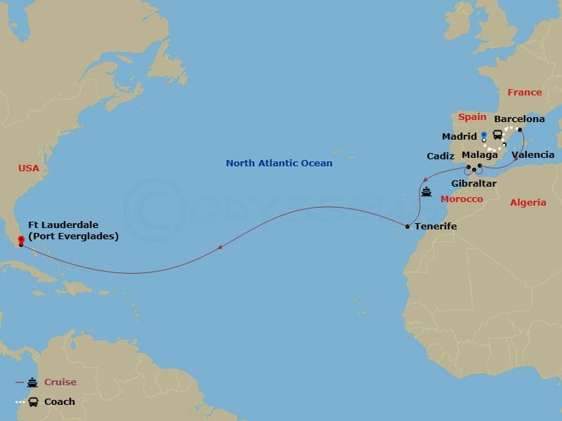 Cruise Itinerary Map