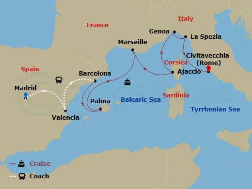 Cruise Itinerary Map