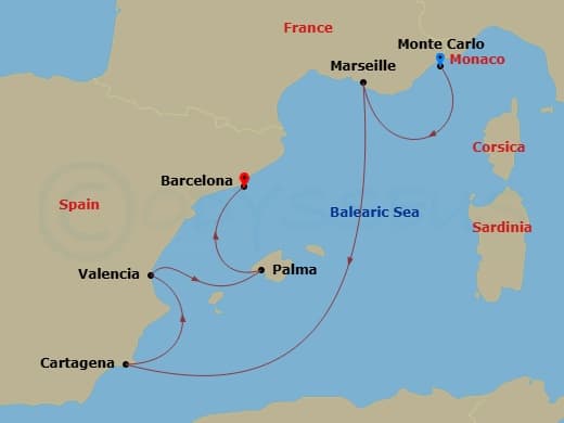 Cruise Itinerary Map