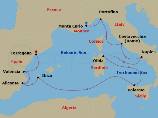 Cruise Itinerary Map