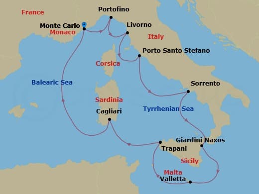Cruise Itinerary Map