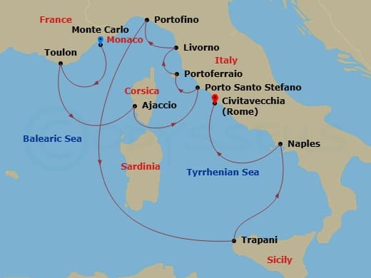 Cruise Itinerary Map