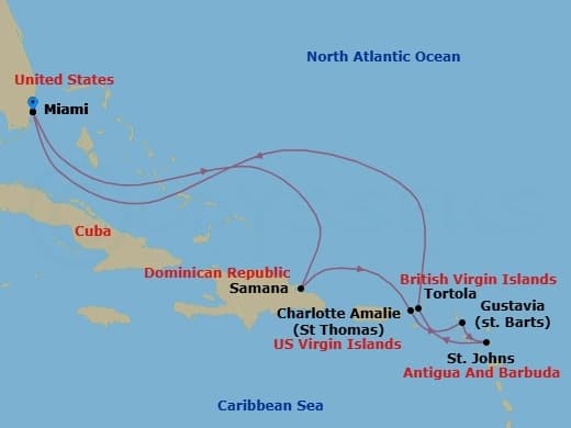 Cruise Itinerary Map