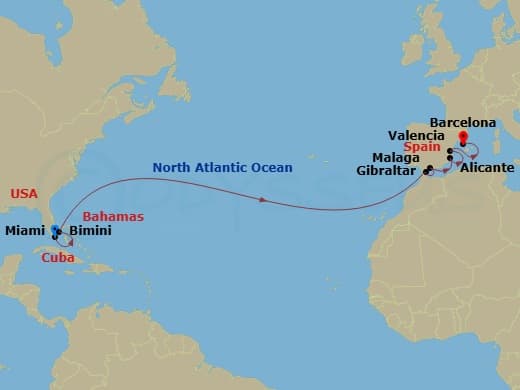 Cruise Itinerary Map