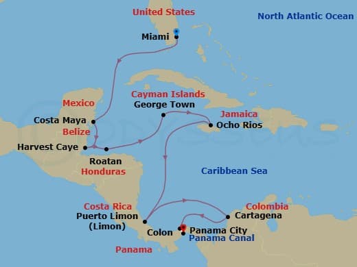 Cruise Itinerary Map