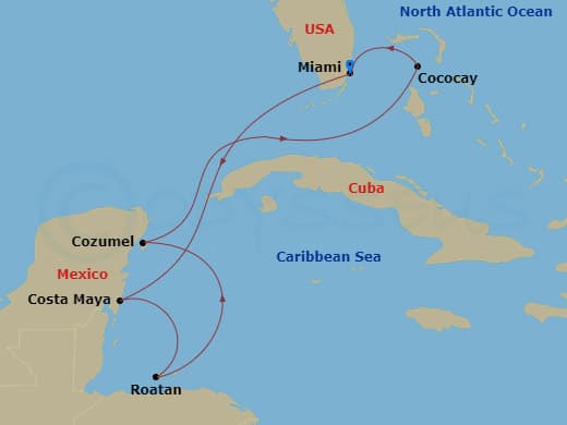 Cruise Itinerary Map