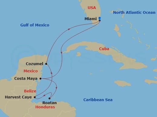 Cruise Itinerary Map