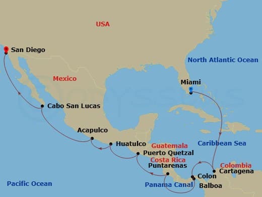 Cruise Itinerary Map