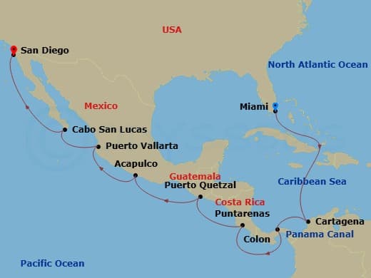 Cruise Itinerary Map