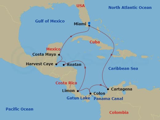 Cruise Itinerary Map