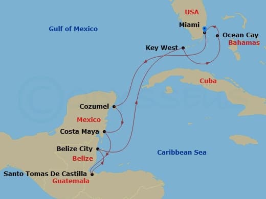 Cruise Itinerary Map