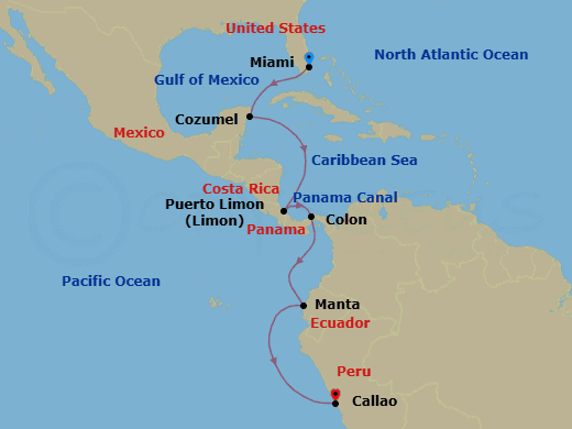 Cruise Itinerary Map