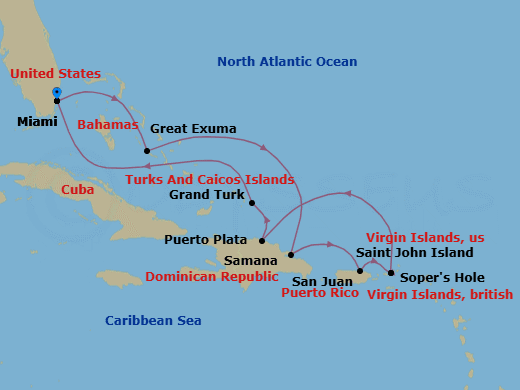 Cruise Itinerary Map
