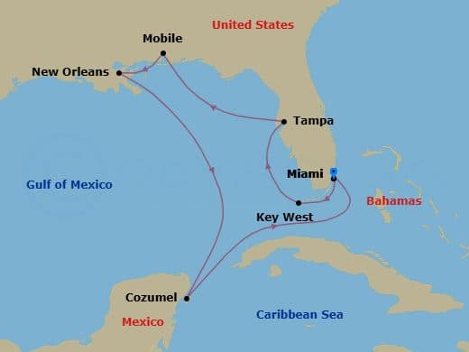 Cruise Itinerary Map