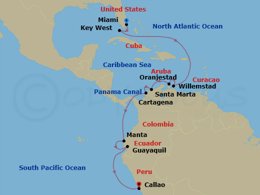 Cruise Itinerary Map