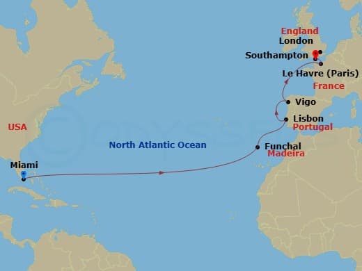 Cruise Itinerary Map