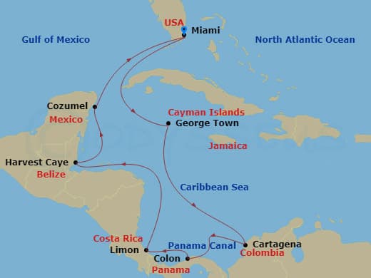 Cruise Itinerary Map