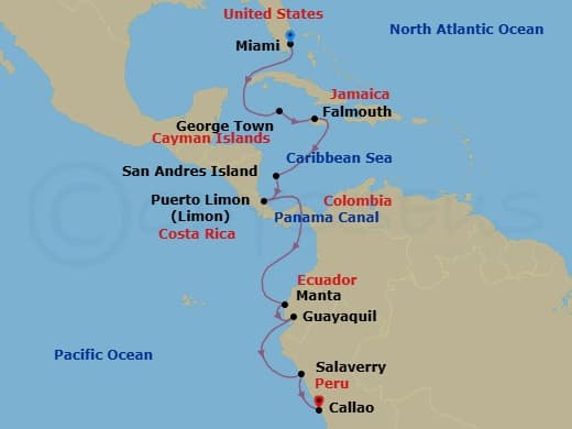 Cruise Itinerary Map
