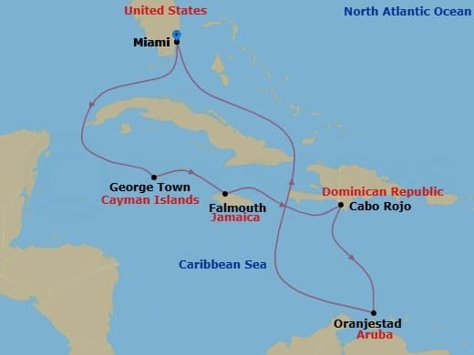 Cruise Itinerary Map