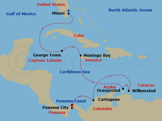 Cruise Itinerary Map