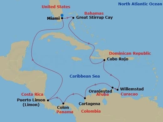 Cruise Itinerary Map