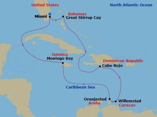 Cruise Itinerary Map