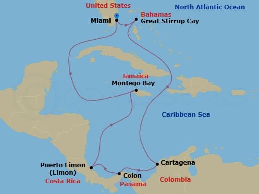 Cruise Itinerary Map