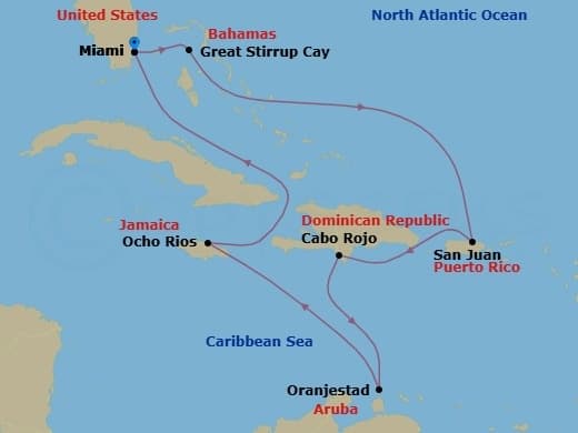 Cruise Itinerary Map