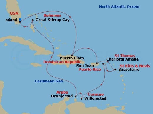 Cruise Itinerary Map