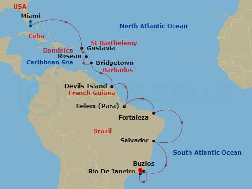 Cruise Itinerary Map
