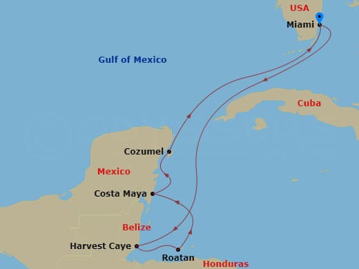 Cruise Itinerary Map