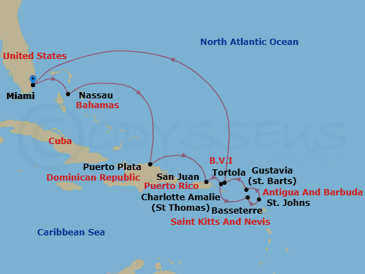 Cruise Itinerary Map