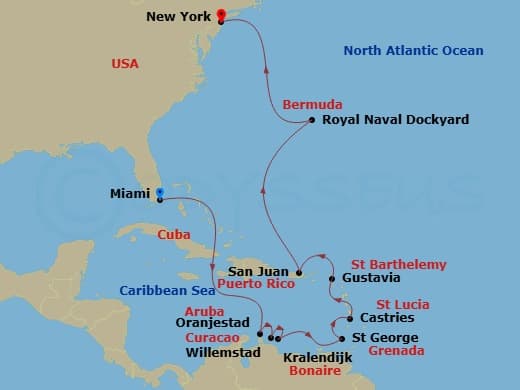 Cruise Itinerary Map